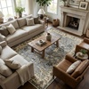 image:imageMuddy Mat Muddy Carpet Mist 8ft x 10ft Washable Area Rugs for Living Room Bedroom amp Dining Room  Modern Soft Low Pile Non Slip Carpet  Pet Friendly Waterproof Foldable Rugs for HomeDuskfall