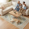 image:imageMuddy Mat Muddy Carpet Mist 8ft x 10ft Washable Area Rugs for Living Room Bedroom amp Dining Room  Modern Soft Low Pile Non Slip Carpet  Pet Friendly Waterproof Foldable Rugs for HomeSorrento