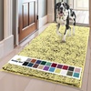 image:imageMuddy Mat Pack of 5 Highly Absorbent Microfiber Door Mat and Pet Rug Non Slip Thick Washable Area and Bath Mat Soft Chenille for Kitchen Bathroom Bedroom Indoor and Outdoor  Yellow Sizes S to XXL