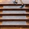image:imageMuddy Mat Pack of 8  Soft Chenille Stair Treads NonSlip Reusable Super Absorbent Stair Treads for Wooden Steps Tile amp Marble Floor Easy to Install amp Machine Washable  Grey 30 x 7Grey