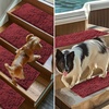 image:imageMuddy Mat Pack of 8  Soft Chenille Stair Treads NonSlip Reusable Super Absorbent Stair Treads for Wooden Steps Tile amp Marble Floor Easy to Install amp Machine Washable  Grey 30 x 7Red
