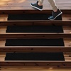 image:imageMuddy Mat Pack of 8  Soft Chenille Stair Treads NonSlip Reusable Super Absorbent Stair Treads for Wooden Steps Tile amp Marble Floor Easy to Install amp Machine Washable  Grey 30 x 7Black