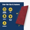 image:imageMuddy Mat Pack of 8  Soft Chenille Stair Treads NonSlip Reusable Super Absorbent Stair Treads for Wooden Steps Tile amp Marble Floor Easy to Install amp Machine Washable  Grey 30 x 7Red