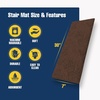 image:imageMuddy Mat Pack of 8  Soft Chenille Stair Treads NonSlip Reusable Super Absorbent Stair Treads for Wooden Steps Tile amp Marble Floor Easy to Install amp Machine Washable  Grey 30 x 7Chocolate Brown