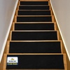 image:imageMuddy Mat Pack of 8  Soft Chenille Stair Treads NonSlip Reusable Super Absorbent Stair Treads for Wooden Steps Tile amp Marble Floor Easy to Install amp Machine Washable  Grey 30 x 7Black