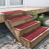 image:imageMuddy Mat Pack of 8  Soft Chenille Stair Treads NonSlip Reusable Super Absorbent Stair Treads for Wooden Steps Tile amp Marble Floor Easy to Install amp Machine Washable  Grey 30 x 7Red