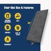 image:imageMuddy Mat Pack of 8  Soft Chenille Stair Treads NonSlip Reusable Super Absorbent Stair Treads for Wooden Steps Tile amp Marble Floor Easy to Install amp Machine Washable  Grey 30 x 7Grey