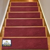 image:imageMuddy Mat Pack of 8  Soft Chenille Stair Treads NonSlip Reusable Super Absorbent Stair Treads for Wooden Steps Tile amp Marble Floor Easy to Install amp Machine Washable  Grey 30 x 7Red