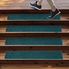 image:imageMuddy Mat Pack of 8  Soft Chenille Stair Treads NonSlip Reusable Super Absorbent Stair Treads for Wooden Steps Tile amp Marble Floor Easy to Install amp Machine Washable  Grey 30 x 7Atlantic Blue