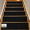 image:imageMuddy Mat Pack of 8  Soft Chenille Stair Treads NonSlip Reusable Super Absorbent Stair Treads for Wooden Steps Tile amp Marble Floor Easy to Install amp Machine Washable  Grey 30 x 7Black