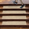 image:imageMuddy Mat Pack of 8  Soft Chenille Stair Treads NonSlip Reusable Super Absorbent Stair Treads for Wooden Steps Tile amp Marble Floor Easy to Install amp Machine Washable  Grey 30 x 7Beige