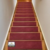 image:imageMuddy Mat Pack of 8  Soft Chenille Stair Treads NonSlip Reusable Super Absorbent Stair Treads for Wooden Steps Tile amp Marble Floor Easy to Install amp Machine Washable  Grey 30 x 7Red