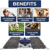image:imageMuddy Mat Round Chenille amp Fleece Snuffle Mat for Dogs  Dual Material Dog Enrichment Mat with Chenille amp Fleece Layers Nonslip Waterproof Base Interactive Slow Feeding amp Stress Relief Mat 19x19Double Chenille Fleece