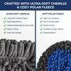 image:imageMuddy Mat Round Chenille amp Fleece Snuffle Mat for Dogs  Dual Material Dog Enrichment Mat with Chenille amp Fleece Layers Nonslip Waterproof Base Interactive Slow Feeding amp Stress Relief Mat 19x19Double Chenille Fleece