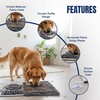 image:imageMuddy Mat Round Chenille amp Fleece Snuffle Mat for Dogs  Dual Material Dog Enrichment Mat with Chenille amp Fleece Layers Nonslip Waterproof Base Interactive Slow Feeding amp Stress Relief Mat 19x19Half Chenille