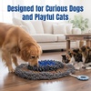 image:imageMuddy Mat Round Chenille amp Fleece Snuffle Mat for Dogs  Dual Material Dog Enrichment Mat with Chenille amp Fleece Layers Nonslip Waterproof Base Interactive Slow Feeding amp Stress Relief Mat 19x19Round Chenille Fleece