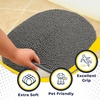image:imageMuddy Mat Shown on TV  Super Absorbent Microfiber Dog Door Mat for Muddy Paws NonSlip Washable Pet Rug Quick Dry Chenille Entryway Carpet Machine Washable Indoor Outdoor Mat Grey Oval 3ft x 5ftGrey