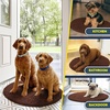 image:imageMuddy Mat Shown on TV  Super Absorbent Microfiber Dog Door Mat for Muddy Paws NonSlip Washable Pet Rug Quick Dry Chenille Entryway Carpet Machine Washable Indoor Outdoor Mat Grey Round 4ftChocolate Brown
