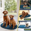 image:imageMuddy Mat Shown on TV  Super Absorbent Microfiber Dog Door Mat for Muddy Paws NonSlip Washable Pet Rug Quick Dry Chenille Entryway Carpet Machine Washable Indoor Outdoor Mat Grey Round 4ftAtlantic Blue