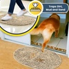 image:imageMuddy Mat Shown on TV  Super Absorbent Microfiber Dog Door Mat for Muddy Paws NonSlip Washable Pet Rug Quick Dry Chenille Entryway Carpet Machine Washable Indoor Outdoor Mat Grey Oval 3ft x 5ftBeige