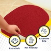 image:imageMuddy Mat Shown on TV  Super Absorbent Microfiber Dog Door Mat for Muddy Paws NonSlip Washable Pet Rug Quick Dry Chenille Entryway Carpet Machine Washable Indoor Outdoor Mat Grey Oval 3ft x 5ftRed