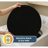 image:imageMuddy Mat Shown on TV  Super Absorbent Microfiber Dog Door Mat for Muddy Paws NonSlip Washable Pet Rug Quick Dry Chenille Entryway Carpet Machine Washable Indoor Outdoor Mat Grey Round 4ftBlack