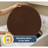 image:imageMuddy Mat Shown on TV  Super Absorbent Microfiber Dog Door Mat for Muddy Paws NonSlip Washable Pet Rug Quick Dry Chenille Entryway Carpet Machine Washable Indoor Outdoor Mat Grey Round 4ftChocolate Brown