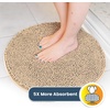 image:imageMuddy Mat Shown on TV  Super Absorbent Microfiber Dog Door Mat for Muddy Paws NonSlip Washable Pet Rug Quick Dry Chenille Entryway Carpet Machine Washable Indoor Outdoor Mat Grey Round 4ftBeige