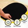 image:imageMuddy Mat Shown on TV  Super Absorbent Microfiber Dog Door Mat for Muddy Paws NonSlip Washable Pet Rug Quick Dry Chenille Entryway Carpet Machine Washable Indoor Outdoor Mat Grey Oval 3ft x 5ftBlack