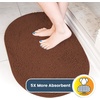 image:imageMuddy Mat Shown on TV  Super Absorbent Microfiber Dog Door Mat for Muddy Paws NonSlip Washable Pet Rug Quick Dry Chenille Entryway Carpet Machine Washable Indoor Outdoor Mat Grey Oval 3ft x 5ftChocolate Brown