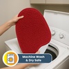 image:imageMuddy Mat Shown on TV  Super Absorbent Microfiber Dog Door Mat for Muddy Paws NonSlip Washable Pet Rug Quick Dry Chenille Entryway Carpet Machine Washable Indoor Outdoor Mat Grey Oval 3ft x 5ftRed