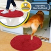 image:imageMuddy Mat Shown on TV  Super Absorbent Microfiber Dog Door Mat for Muddy Paws NonSlip Washable Pet Rug Quick Dry Chenille Entryway Carpet Machine Washable Indoor Outdoor Mat Grey Round 4ftRed