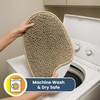 image:imageMuddy Mat Shown on TV  Super Absorbent Microfiber Dog Door Mat for Muddy Paws NonSlip Washable Pet Rug Quick Dry Chenille Entryway Carpet Machine Washable Indoor Outdoor Mat Grey Oval 3ft x 5ftBeige