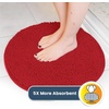 image:imageMuddy Mat Shown on TV  Super Absorbent Microfiber Dog Door Mat for Muddy Paws NonSlip Washable Pet Rug Quick Dry Chenille Entryway Carpet Machine Washable Indoor Outdoor Mat Grey Round 4ftRed