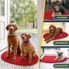 image:imageMuddy Mat Shown on TV  Super Absorbent Microfiber Dog Door Mat for Muddy Paws NonSlip Washable Pet Rug Quick Dry Chenille Entryway Carpet Machine Washable Indoor Outdoor Mat Grey Oval 3ft x 5ftRed