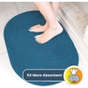 image:imageMuddy Mat Shown on TV  Super Absorbent Microfiber Dog Door Mat for Muddy Paws NonSlip Washable Pet Rug Quick Dry Chenille Entryway Carpet Machine Washable Indoor Outdoor Mat Grey Round 4ftAtlantic Blue