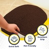 image:imageMuddy Mat Shown on TV  Super Absorbent Microfiber Dog Door Mat for Muddy Paws NonSlip Washable Pet Rug Quick Dry Chenille Entryway Carpet Machine Washable Indoor Outdoor Mat Grey Oval 3ft x 5ftChocolate Brown