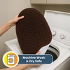 image:imageMuddy Mat Shown on TV  Super Absorbent Microfiber Dog Door Mat for Muddy Paws NonSlip Washable Pet Rug Quick Dry Chenille Entryway Carpet Machine Washable Indoor Outdoor Mat Grey Oval 3ft x 5ftChocolate Brown