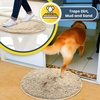 image:imageMuddy Mat Shown on TV  Super Absorbent Microfiber Dog Door Mat for Muddy Paws NonSlip Washable Pet Rug Quick Dry Chenille Entryway Carpet Machine Washable Indoor Outdoor Mat Grey Round 4ftBeige