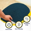 image:imageMuddy Mat Shown on TV  Super Absorbent Microfiber Dog Door Mat for Muddy Paws NonSlip Washable Pet Rug Quick Dry Chenille Entryway Carpet Machine Washable Indoor Outdoor Mat Grey Round 4ftAtlantic Blue