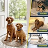 image:imageMuddy Mat Shown on TV  Super Absorbent Microfiber Dog Door Mat for Muddy Paws NonSlip Washable Pet Rug Quick Dry Chenille Entryway Carpet Machine Washable Indoor Outdoor Mat Grey Round 4ftBeige