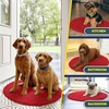 image:imageMuddy Mat Shown on TV  Super Absorbent Microfiber Dog Door Mat for Muddy Paws NonSlip Washable Pet Rug Quick Dry Chenille Entryway Carpet Machine Washable Indoor Outdoor Mat Grey Round 4ftRed