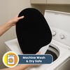image:imageMuddy Mat Shown on TV  Super Absorbent Microfiber Dog Door Mat for Muddy Paws NonSlip Washable Pet Rug Quick Dry Chenille Entryway Carpet Machine Washable Indoor Outdoor Mat Grey Oval 3ft x 5ftBlack