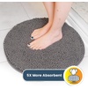 image:imageMuddy Mat Shown on TV  Super Absorbent Microfiber Dog Door Mat for Muddy Paws NonSlip Washable Pet Rug Quick Dry Chenille Entryway Carpet Machine Washable Indoor Outdoor Mat Grey Round 4ftGrey