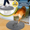 image:imageMuddy Mat Shown on TV  Super Absorbent Microfiber Dog Door Mat for Muddy Paws NonSlip Washable Pet Rug Quick Dry Chenille Entryway Carpet Machine Washable Indoor Outdoor Mat Grey Round 4ftGrey