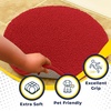 image:imageMuddy Mat Shown on TV  Super Absorbent Microfiber Dog Door Mat for Muddy Paws NonSlip Washable Pet Rug Quick Dry Chenille Entryway Carpet Machine Washable Indoor Outdoor Mat Grey Round 4ftRed