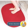 image:imageMuddy Mat Shown on TV  Super Absorbent Microfiber Dog Door Mat for Muddy Paws NonSlip Washable Pet Rug Quick Dry Chenille Entryway Carpet Machine Washable Indoor Outdoor Mat Grey Oval 3ft x 5ftRed