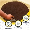image:imageMuddy Mat Shown on TV  Super Absorbent Microfiber Dog Door Mat for Muddy Paws NonSlip Washable Pet Rug Quick Dry Chenille Entryway Carpet Machine Washable Indoor Outdoor Mat Grey Round 4ftChocolate Brown