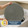 image:imageMuddy Mat Shown on TV  Super Absorbent Microfiber Dog Door Mat for Muddy Paws NonSlip Washable Pet Rug Quick Dry Chenille Entryway Carpet Machine Washable Indoor Outdoor Mat Grey Round 4ftGrey