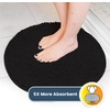 image:imageMuddy Mat Shown on TV  Super Absorbent Microfiber Dog Door Mat for Muddy Paws NonSlip Washable Pet Rug Quick Dry Chenille Entryway Carpet Machine Washable Indoor Outdoor Mat Grey Round 4ftBlack